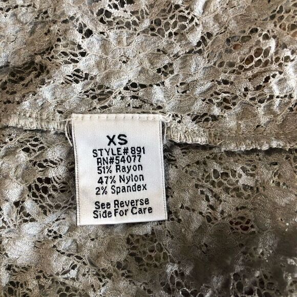 CAbi pale gray long lace duster - Picture 8 of 8